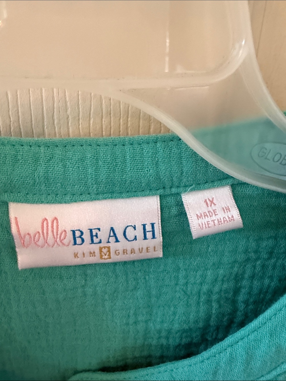 Belle by Kim Gravel Teal Button-Front Blouse - Picture 2 of 5